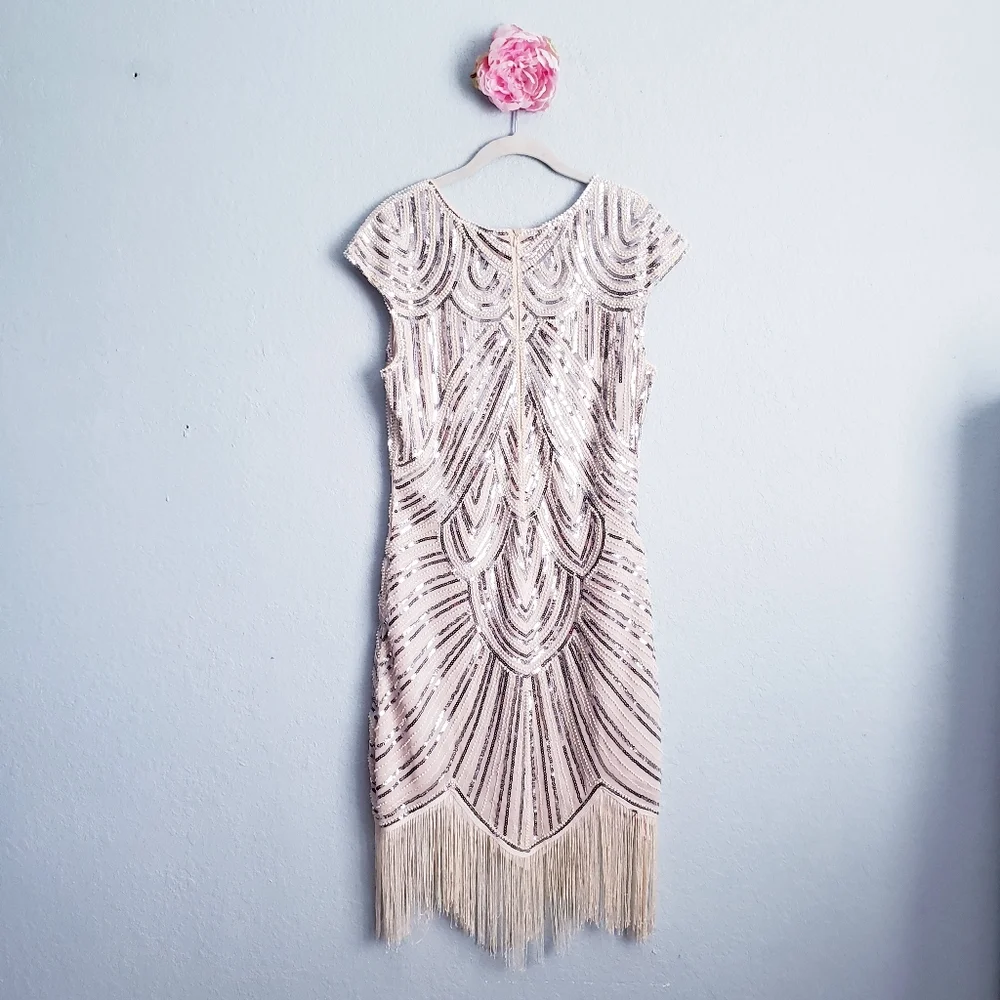 Pretty Guide Roaring 20s Flapper Great Gatsby Dress - Picture 5 of 8